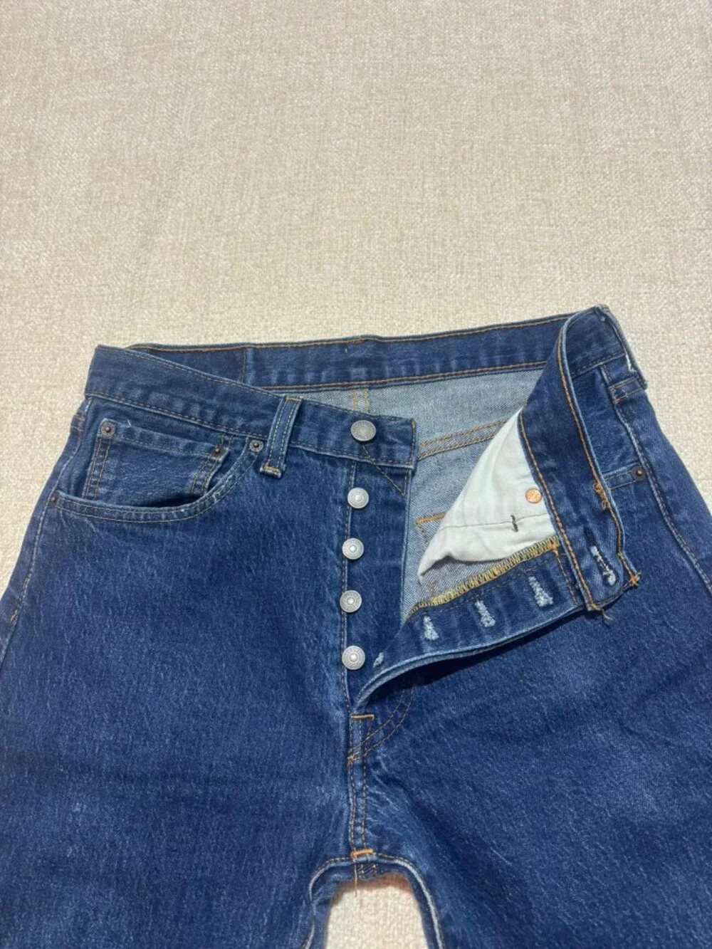 Levi's 501 Original Fit Button Fly Dark Wash Jeans W32 L30